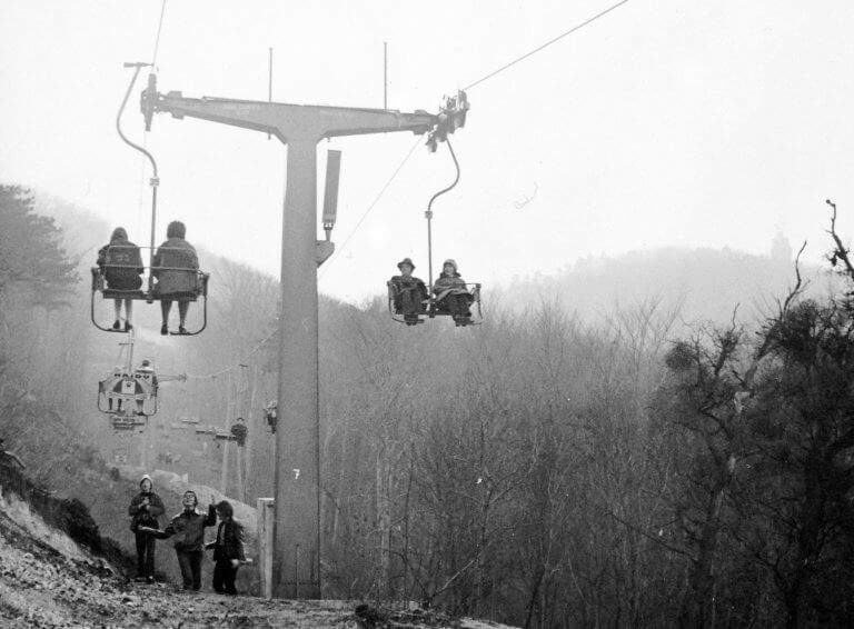 Libegő a János hegy felé nézve 1976